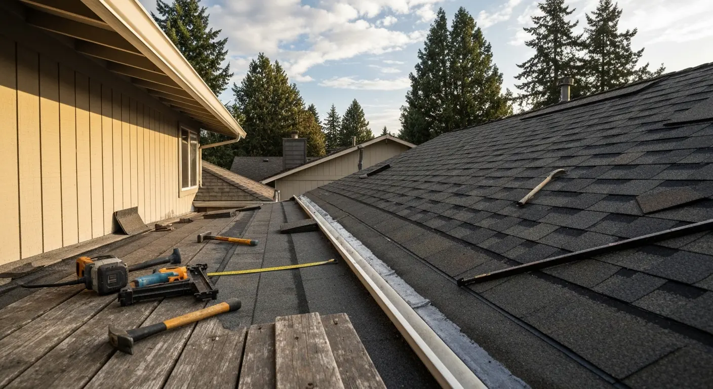 Roof repair project