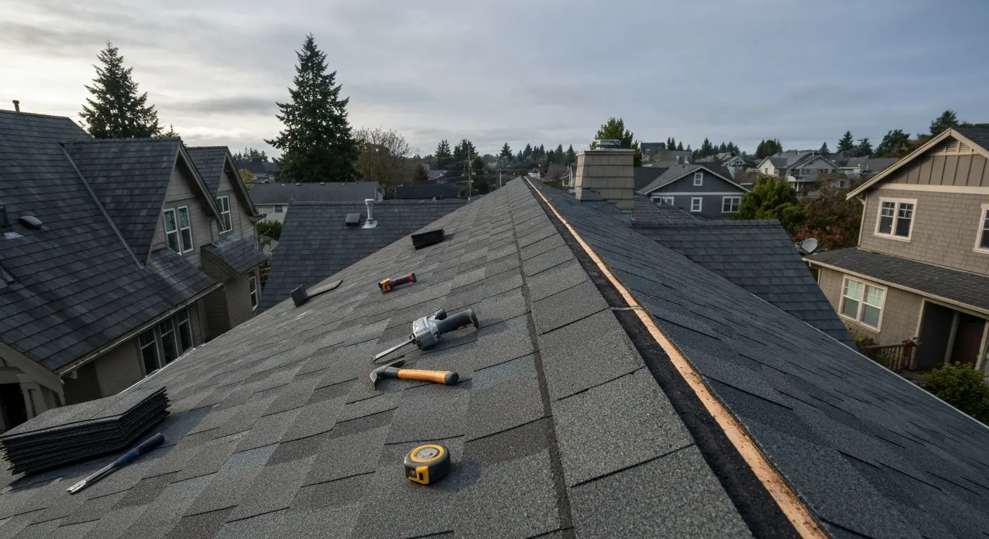 Asphalt shingle roof installation