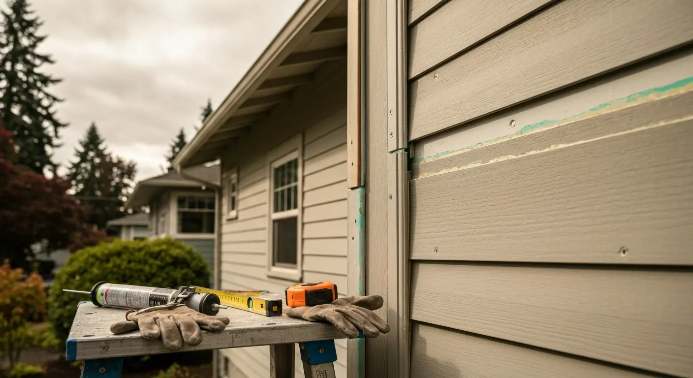 Partial siding repair work