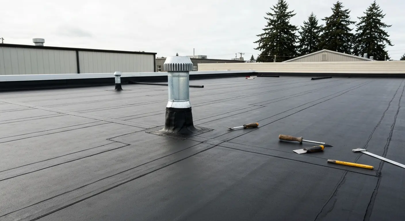 Flat roof installation project