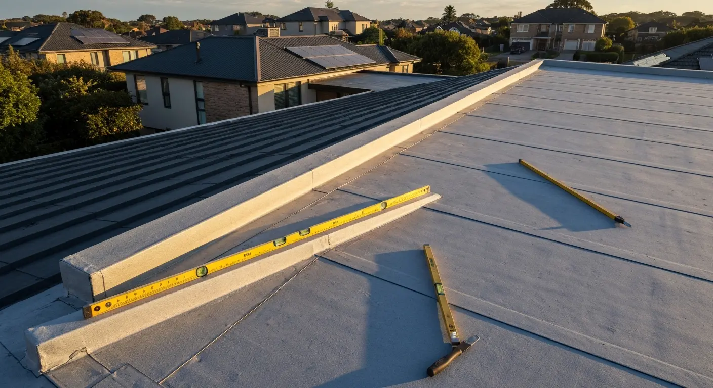 Flat roof installation