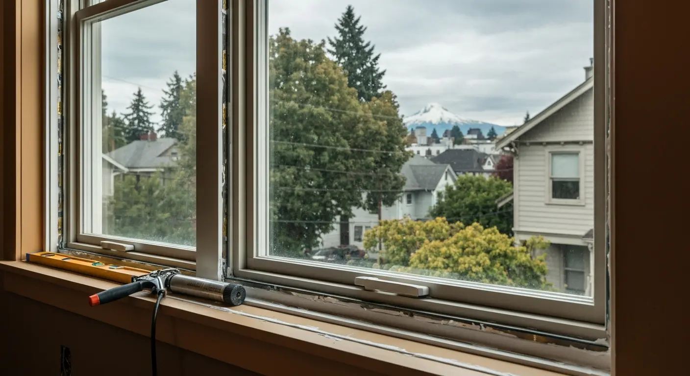 Energy efficient window installation in Portland