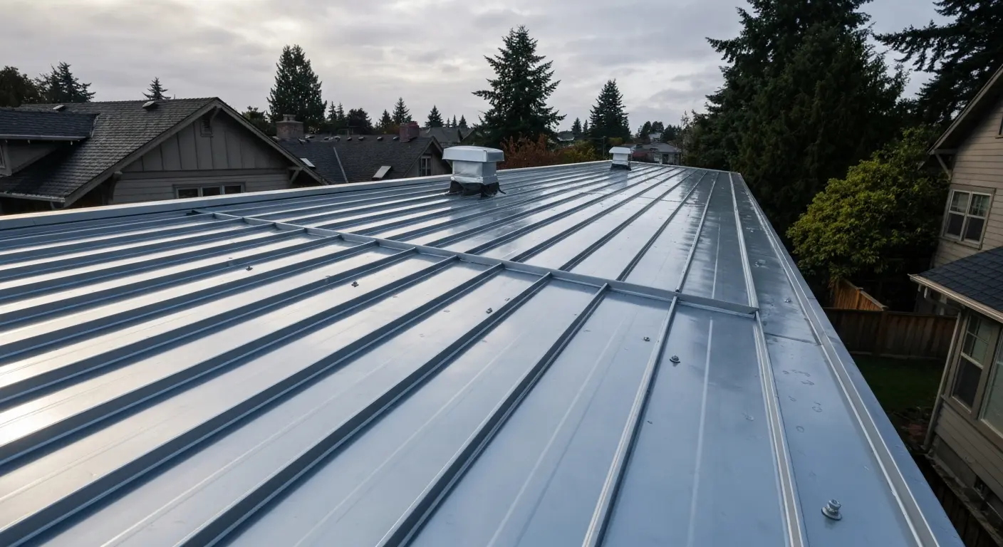 Metal roof installation