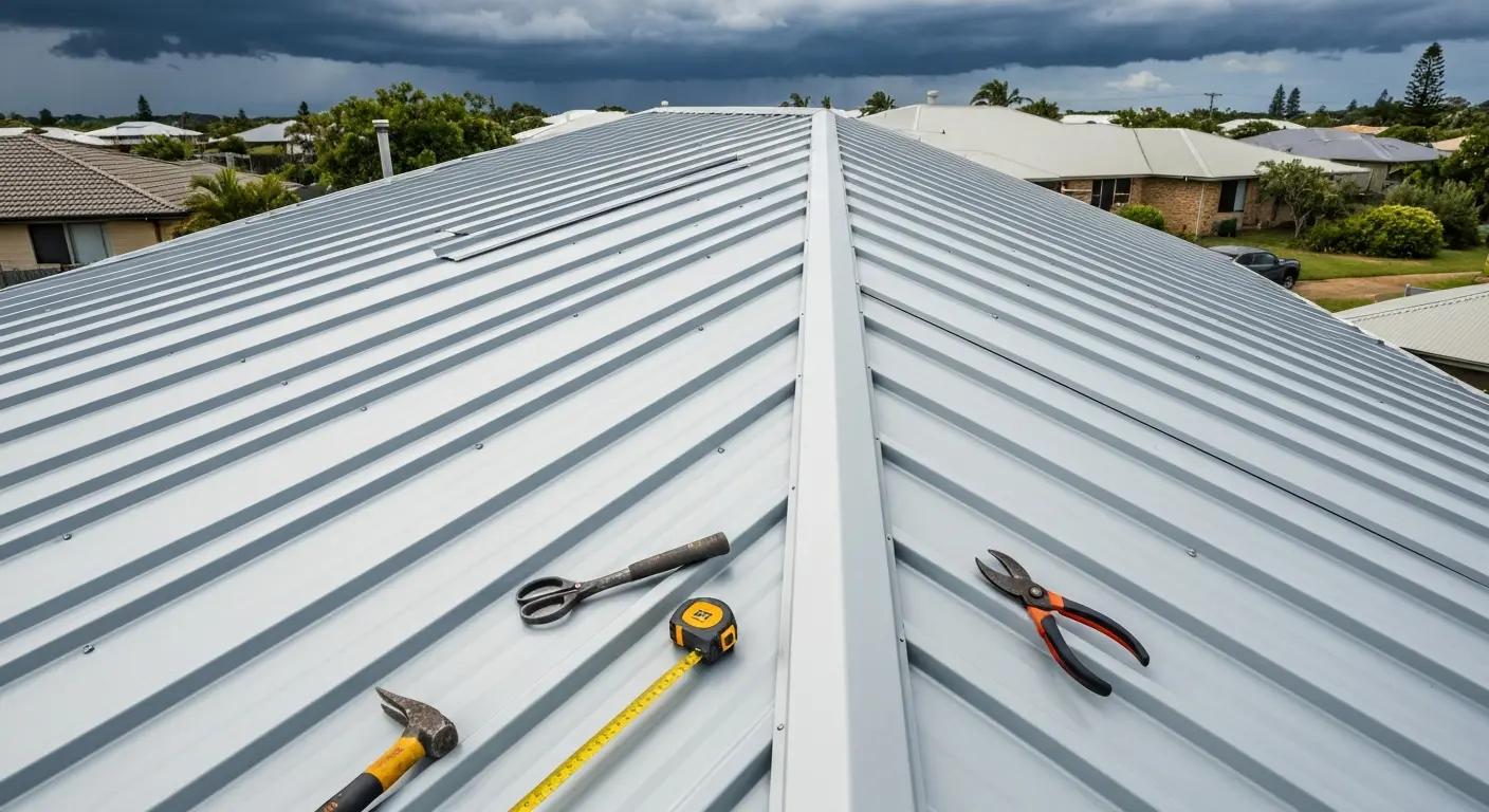 Metal roofing installation