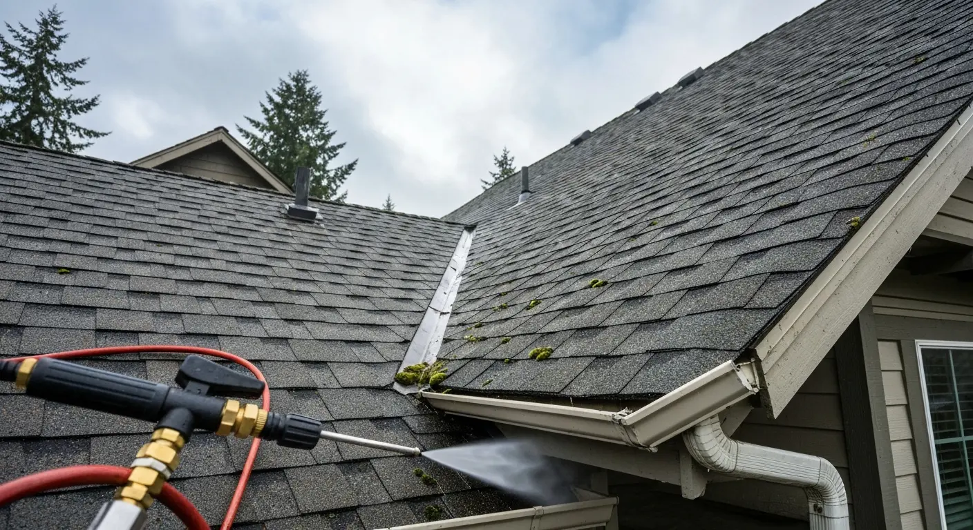 Roof maintenance moss removal Happy Valley