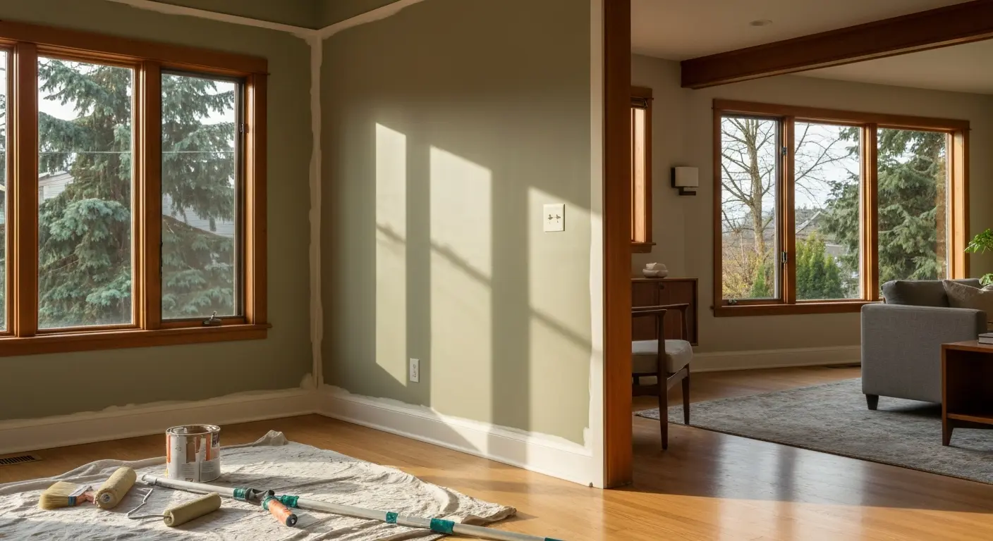 Interior living room painting project