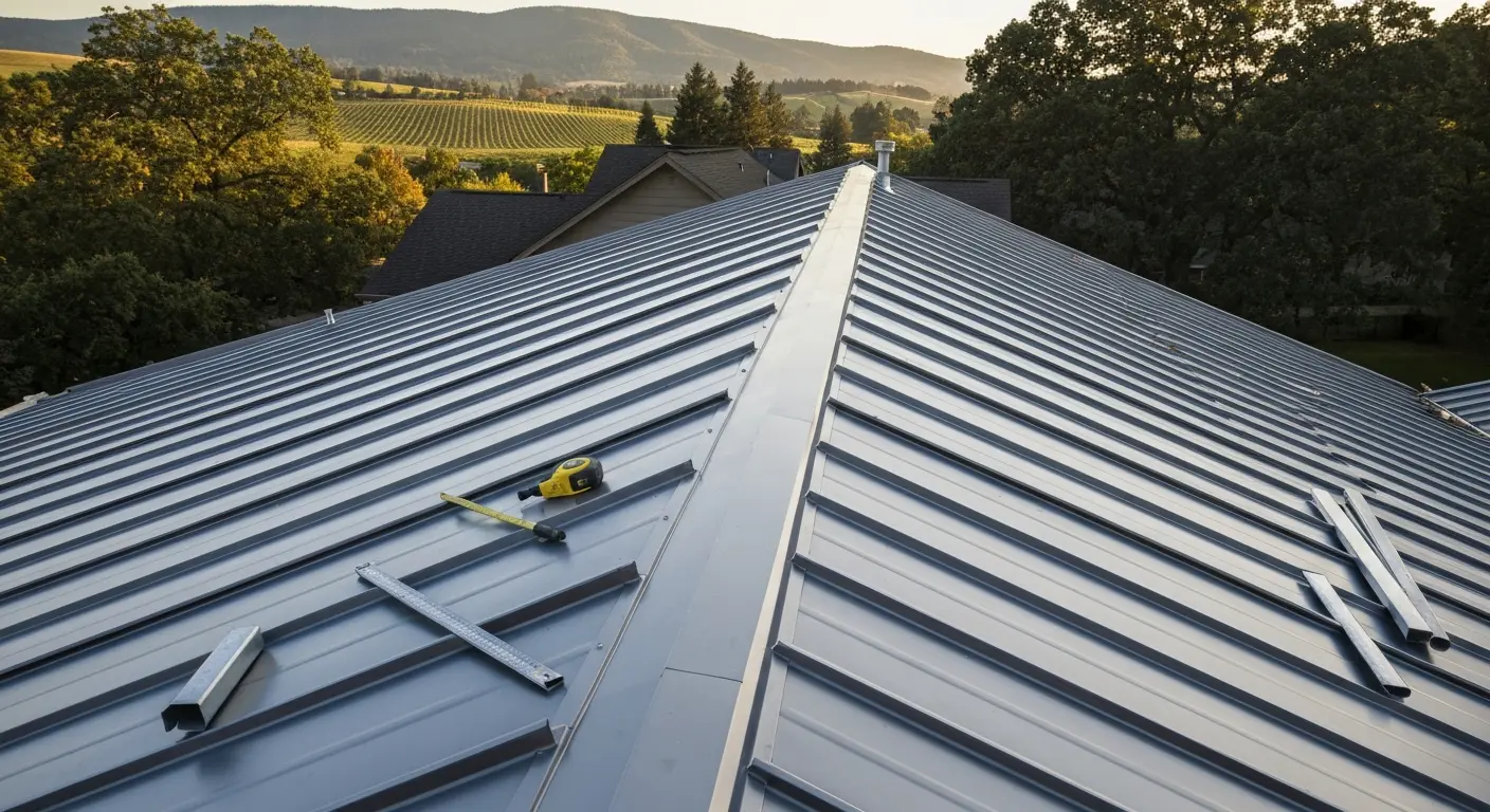 Metal roof installation in Sherwood