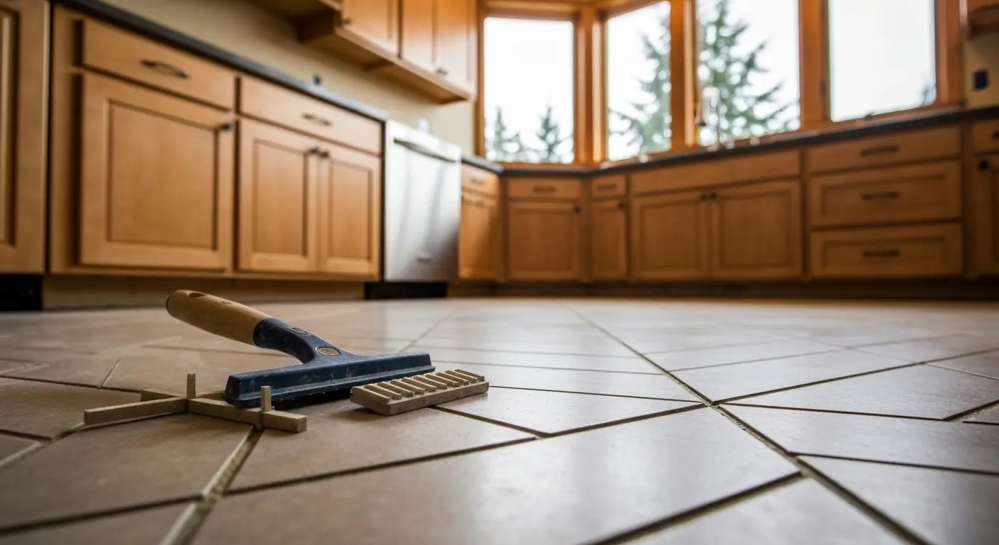 Tile flooring installation