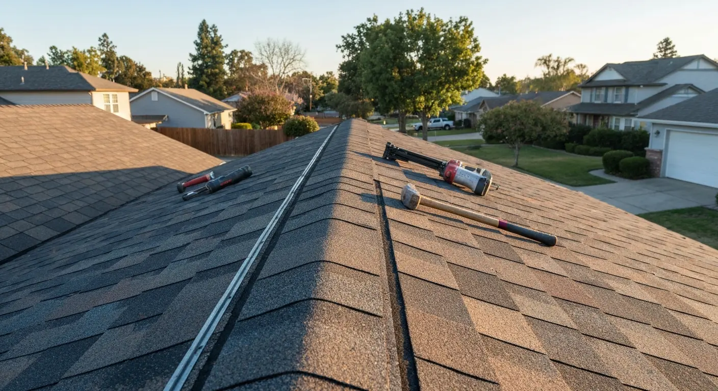 Asphalt shingle roof repair