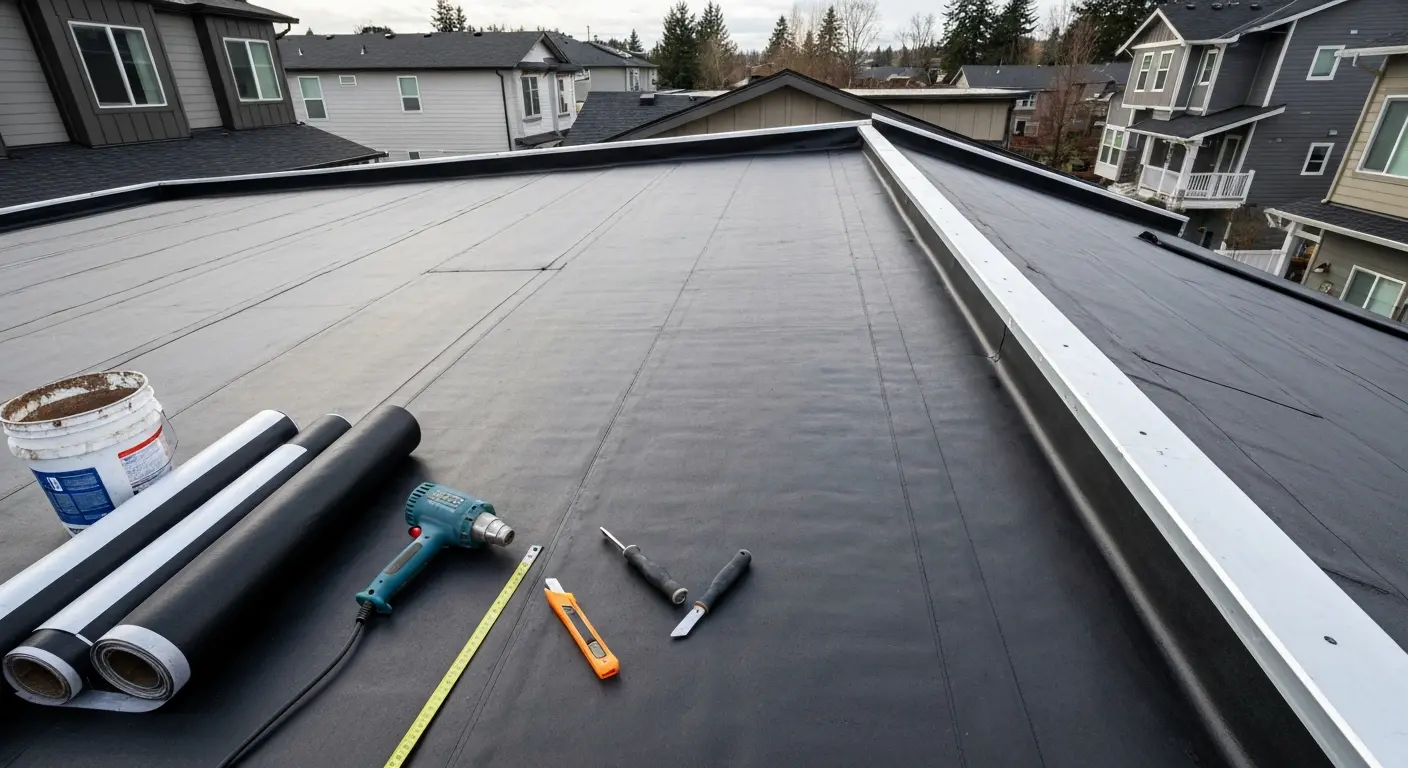 Flat roof membrane installation Sherwood