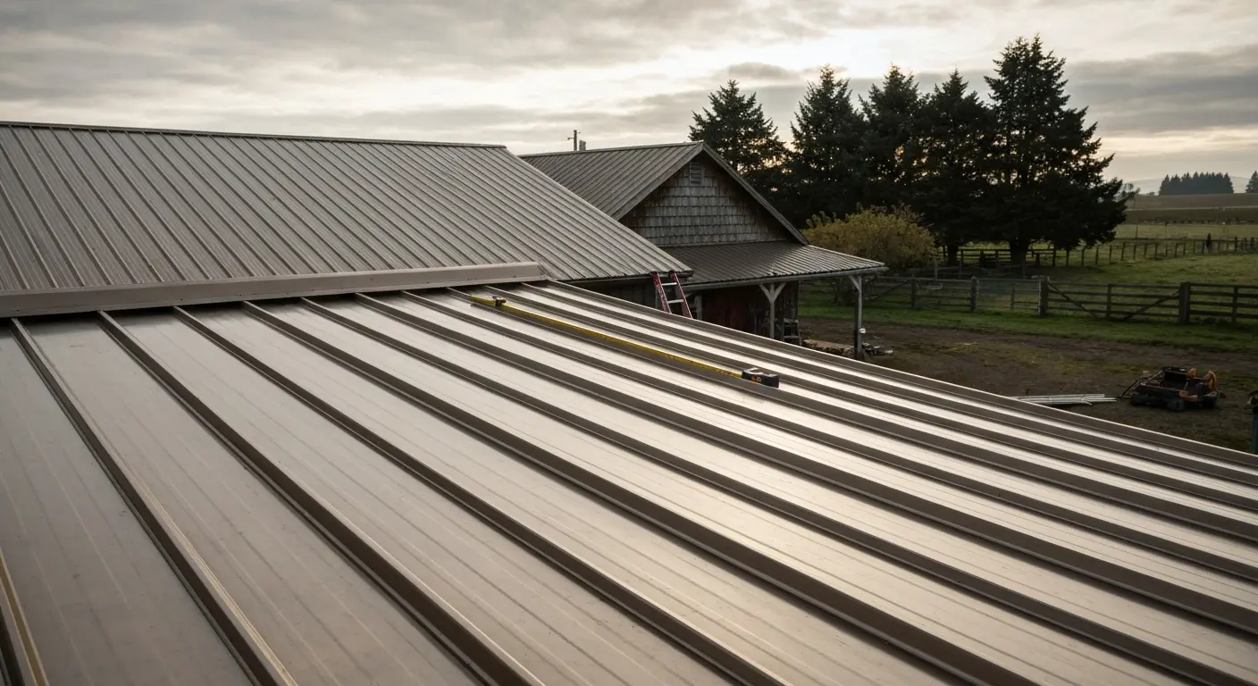 Metal roof installation