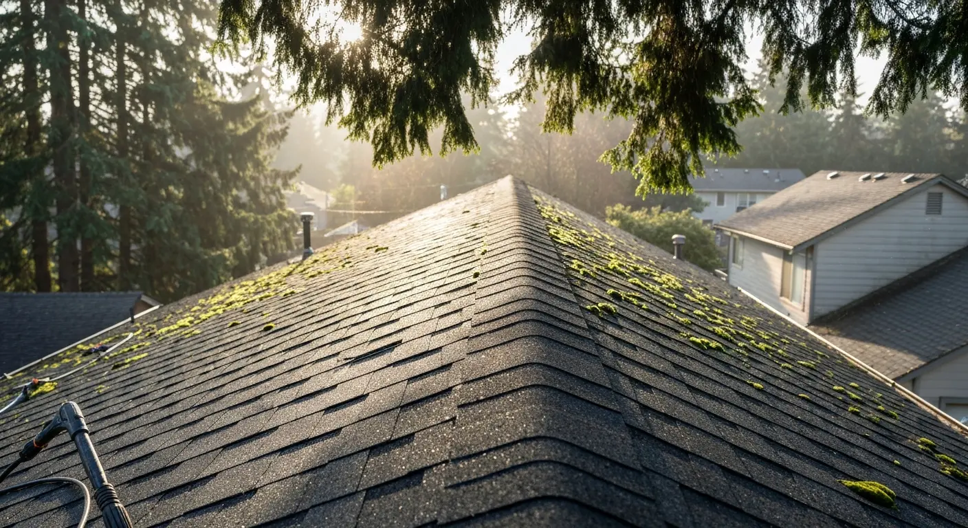 Roof cleaning service