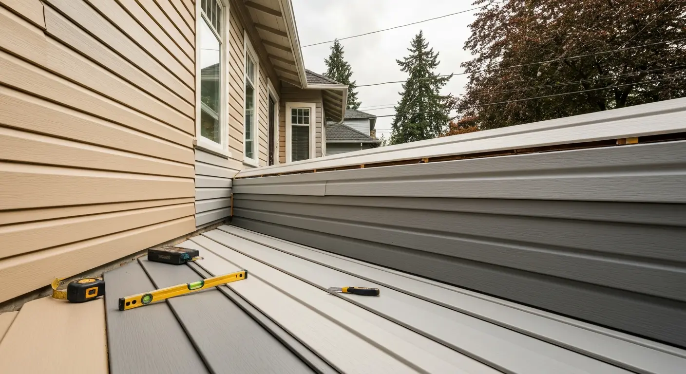Vinyl siding installation