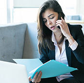Woman on phone