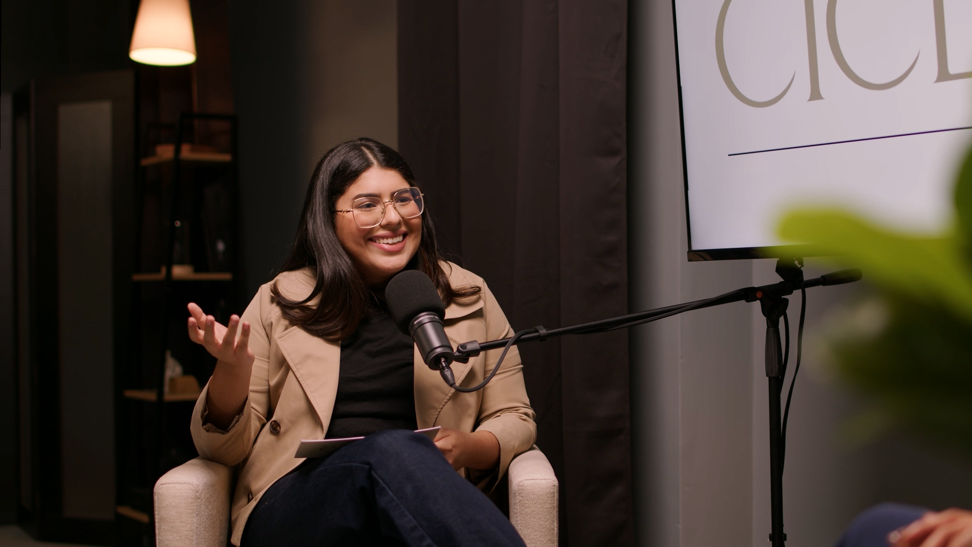 Grabación de entrevista en estudio