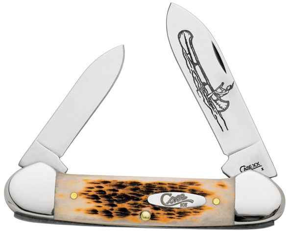 Canoe 263 Peach Seed Jig Amber Bone