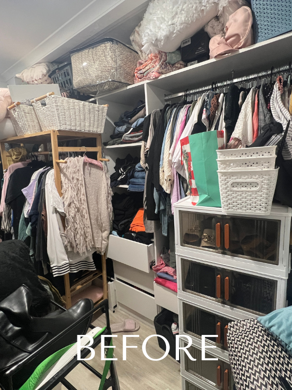 Wardrobe before