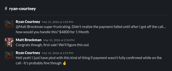 Ryan first sale