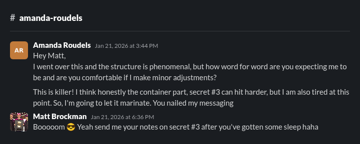 Amanda killer messaging