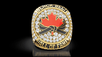 Canadian Black Belt Hall of Fame induction ring, rotating