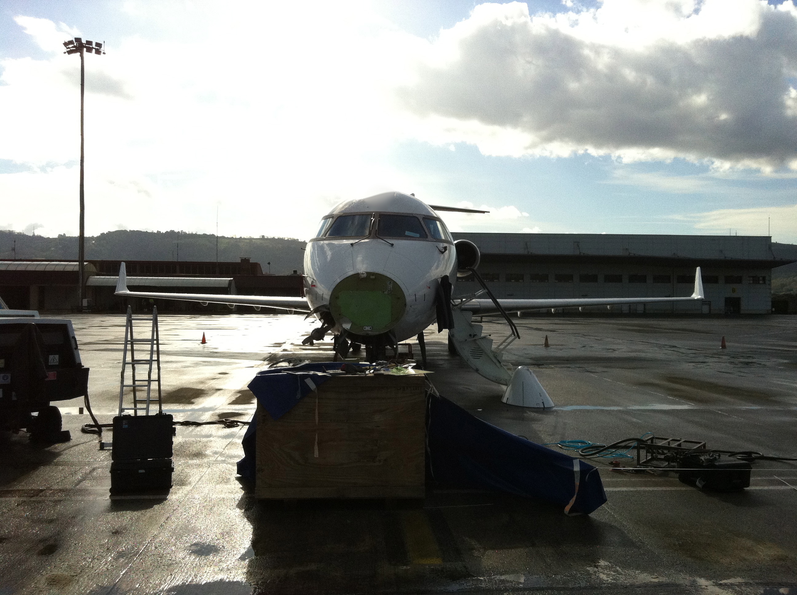 Aircraft green primer skin replacement.