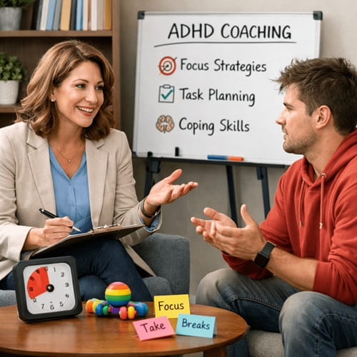 Adult ADHD counseling and coping strategy support in Maryland and DC