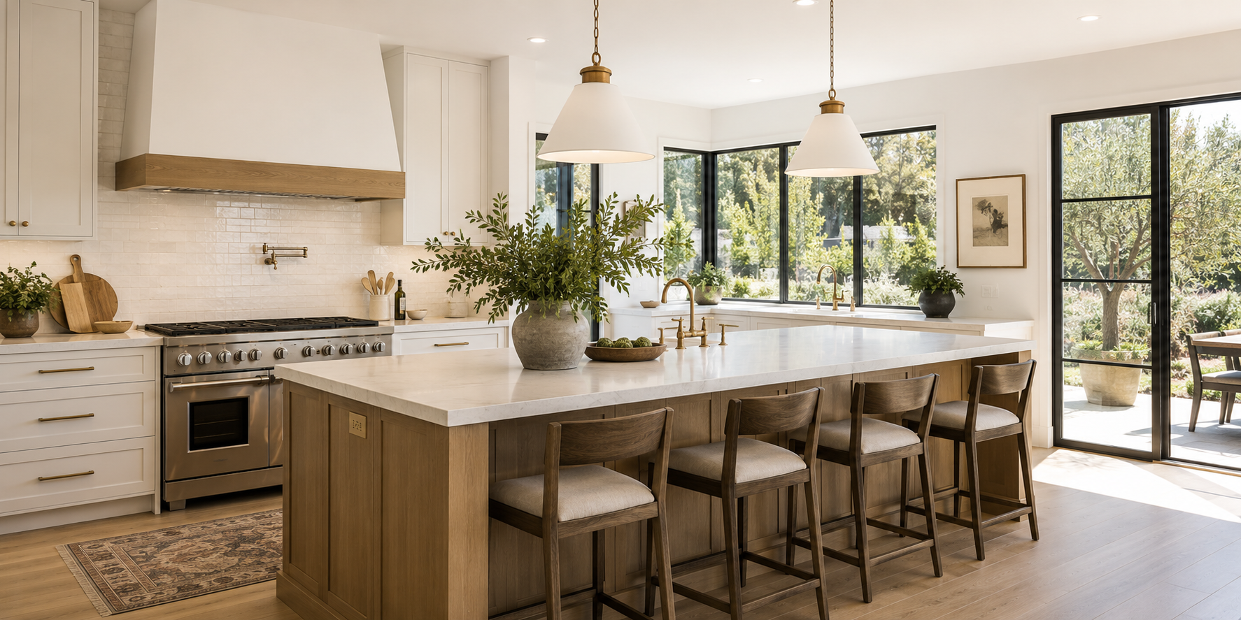 Remodeled kitchen and living area