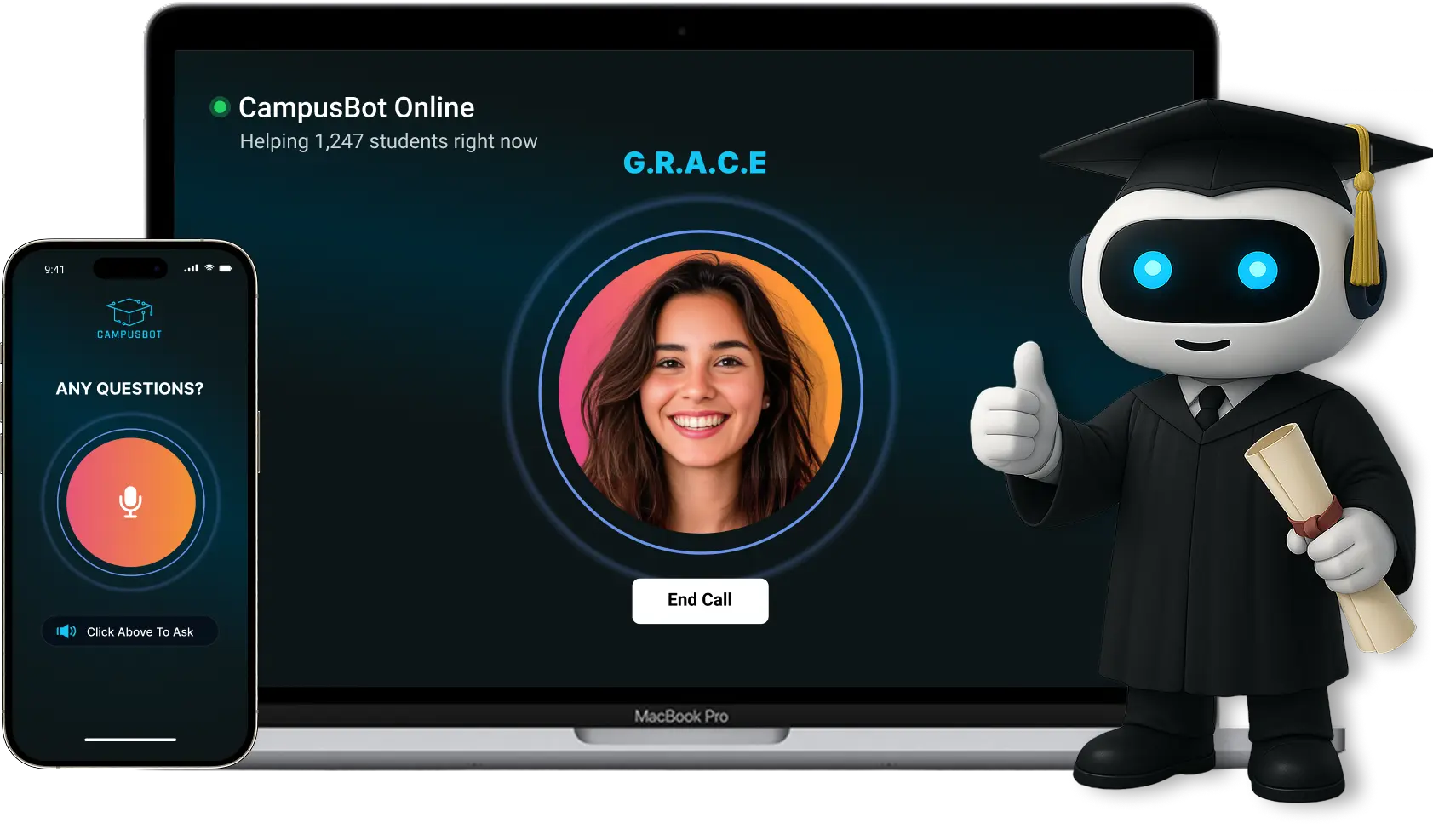 ai voice agent for higher education; campus ai assistant; student support ai