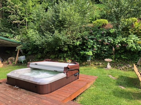 Hot tub and grounds