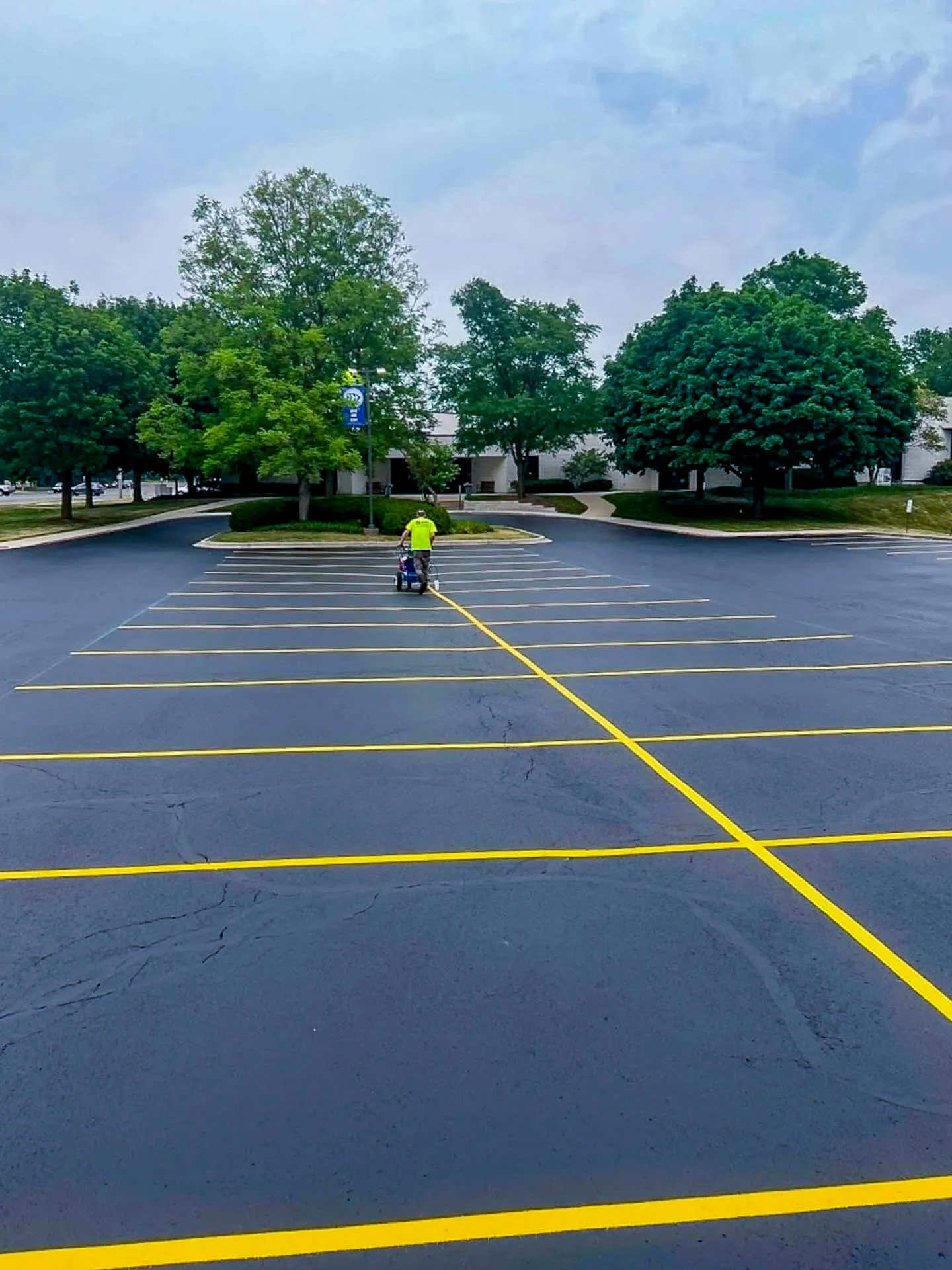 Line striping project by RBD Paving & Sons