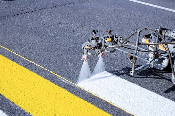 Line striping project by RBD Paving & Sons