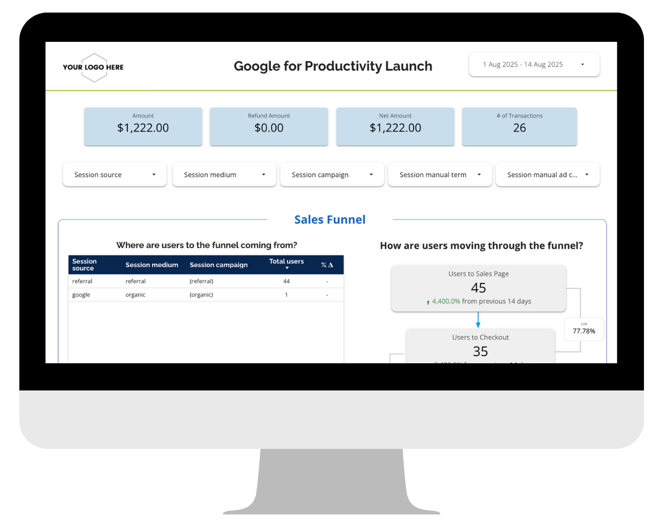 Launch Dashboard preview