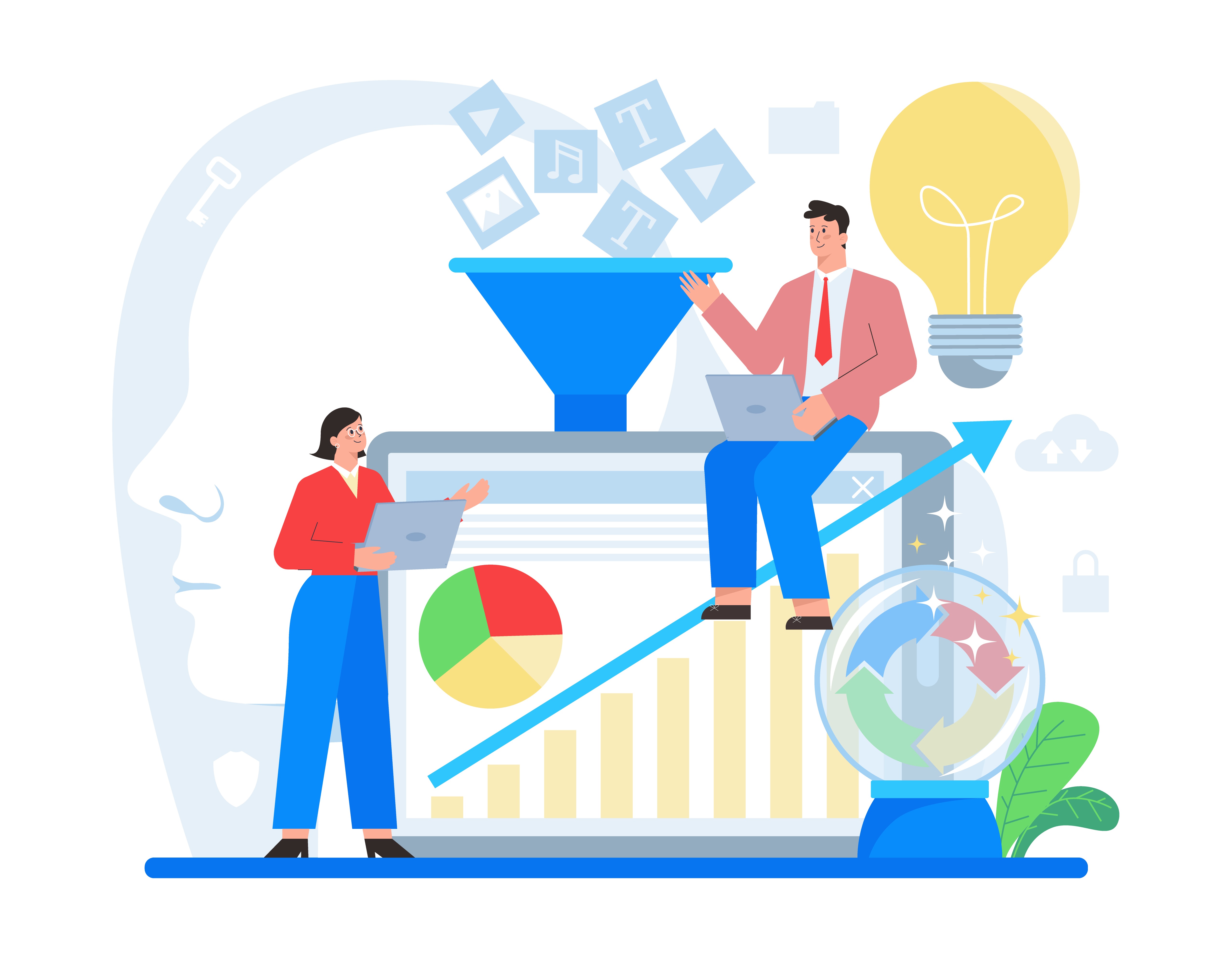 Graphics for sales funnel metrics Graphics for sales funnel metrics