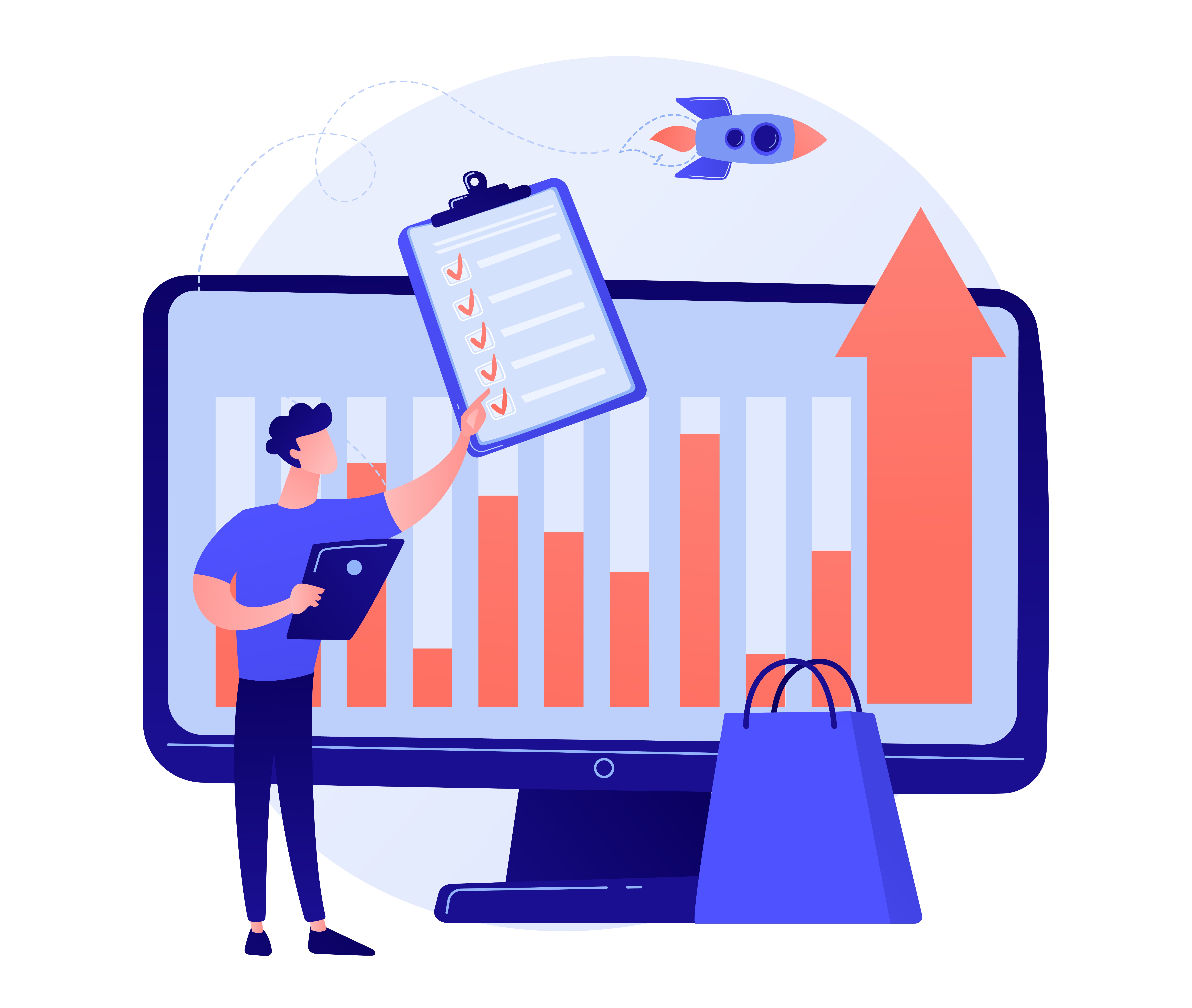 Graphics for sales process template Graphics for sales process template