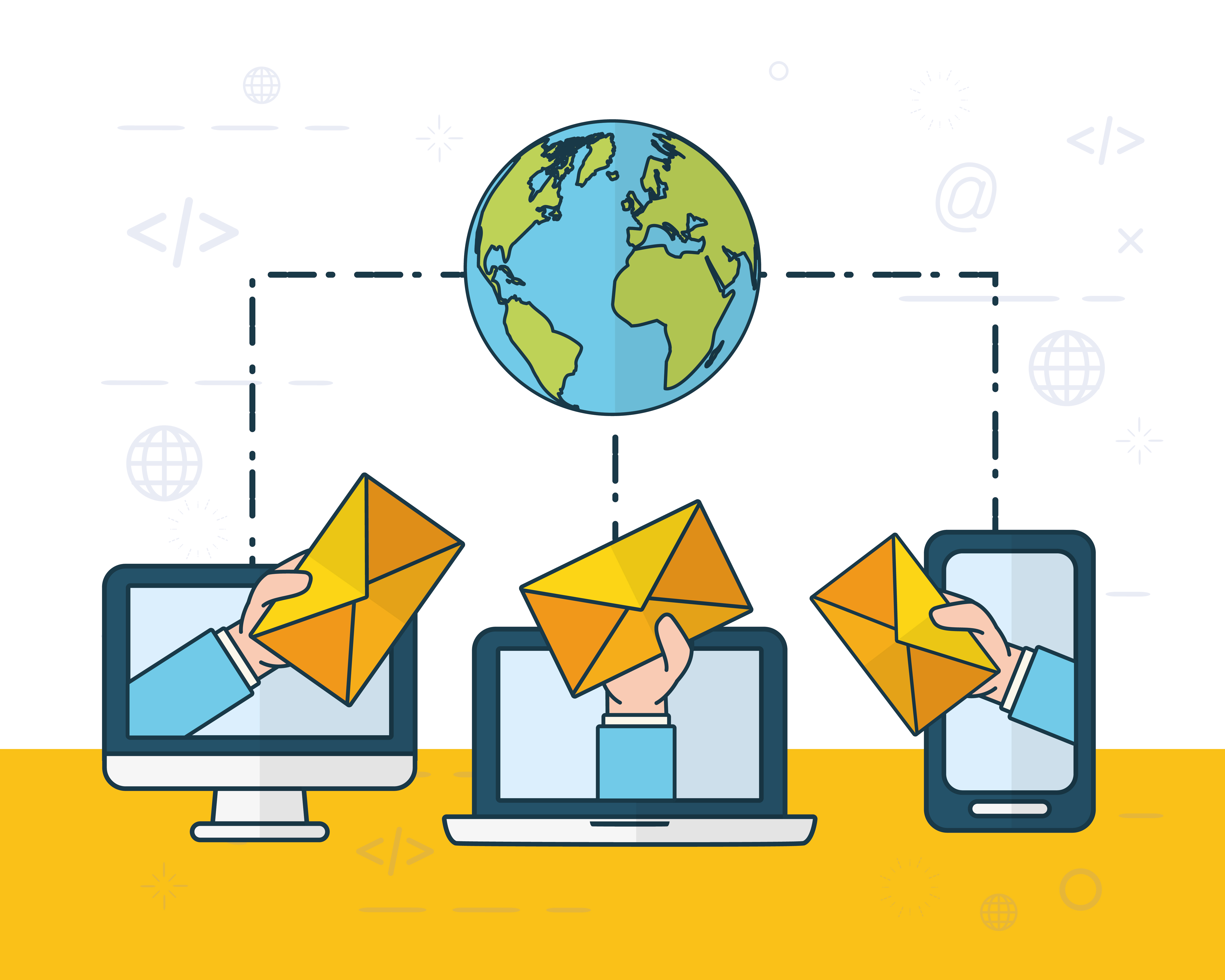 Graphics for cold email platform