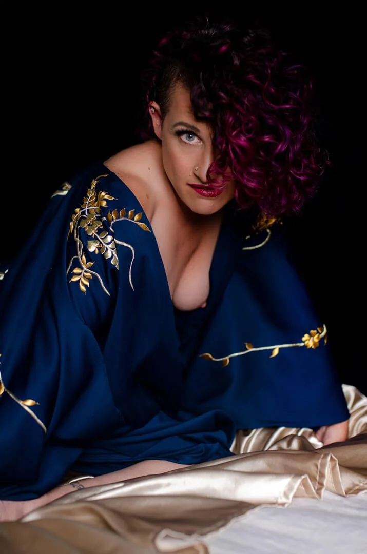 woman wearing oriental robe