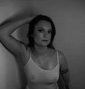 beautiful woman in wet tee shirt