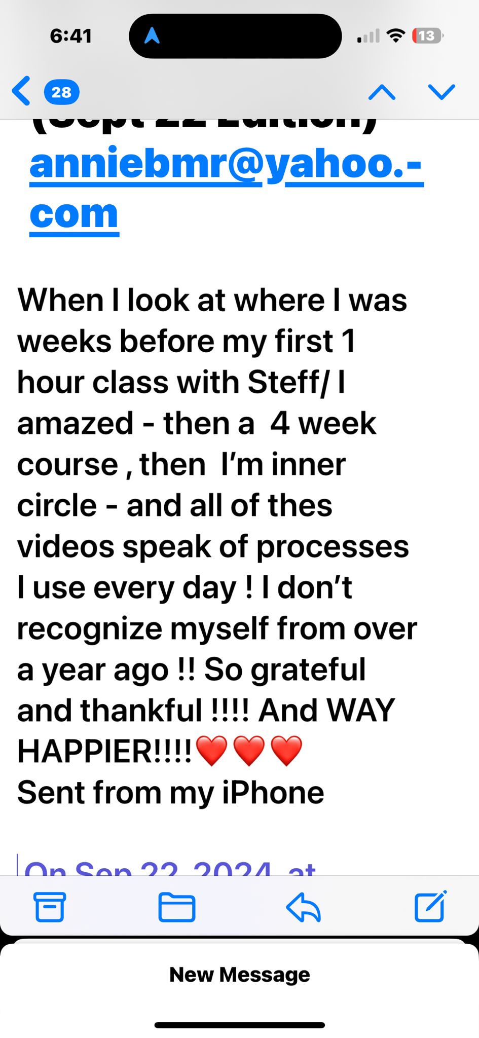 RTJ graduate testimonial