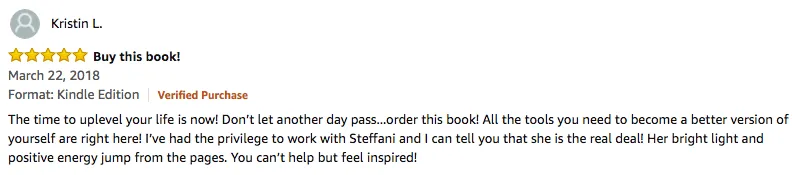 Reader testimonial