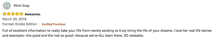 Reader testimonial