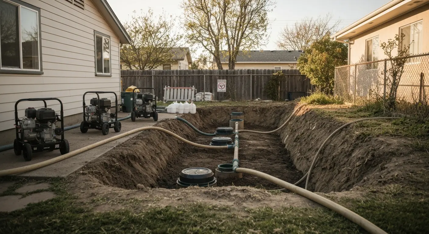 Professional sewage cleanup and sanitation