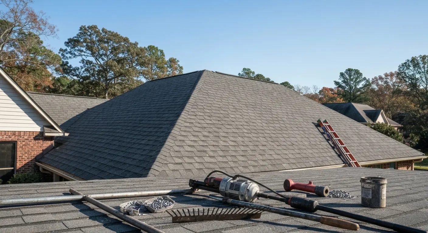 Roof repair work