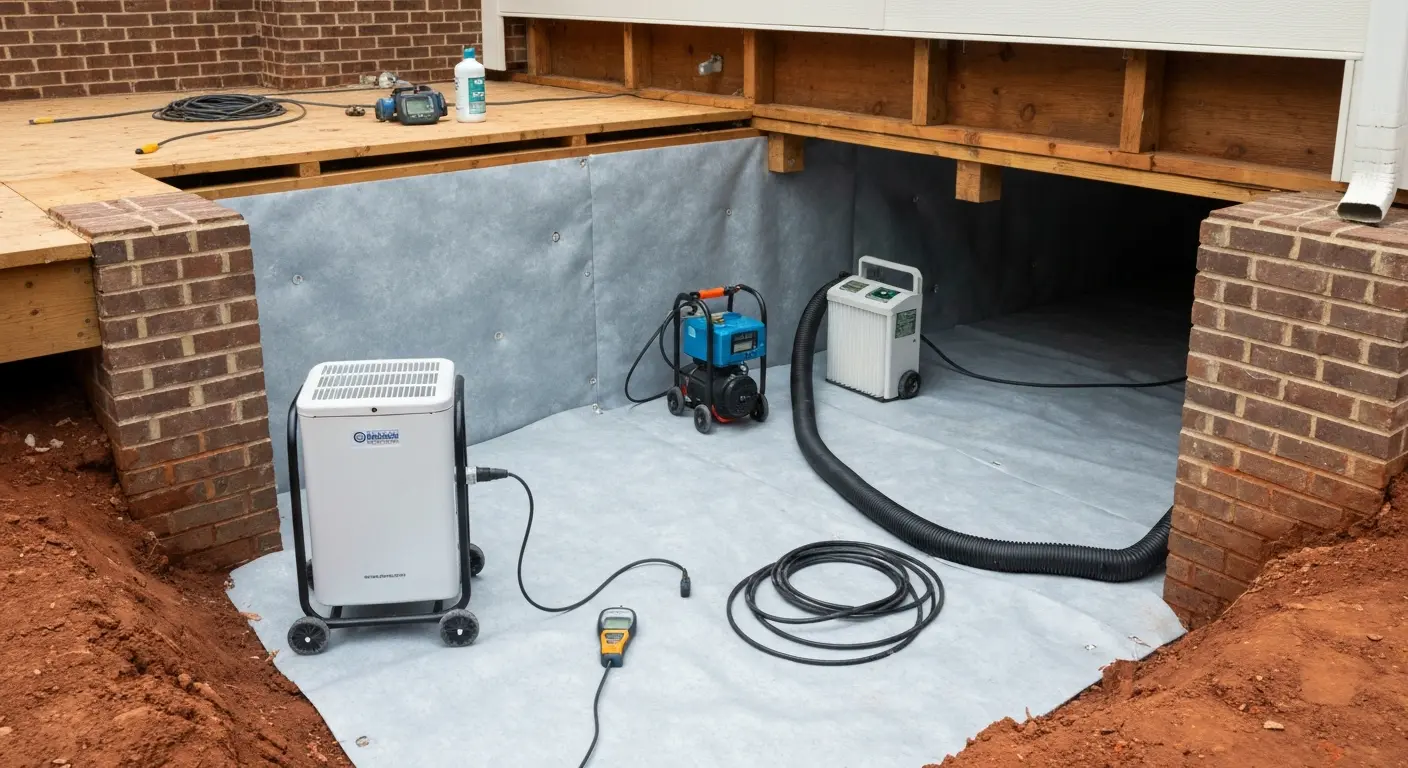 Crawl space mold removal