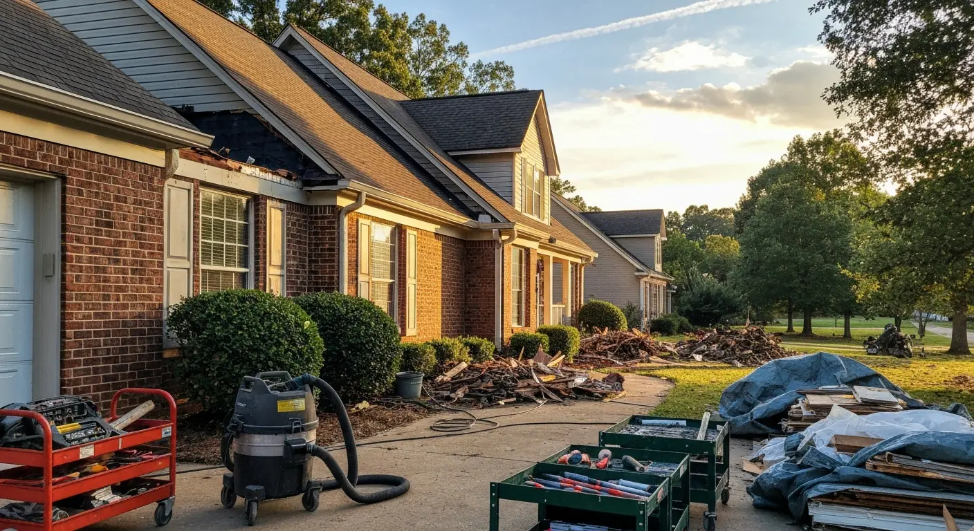 Storm damage cleanup