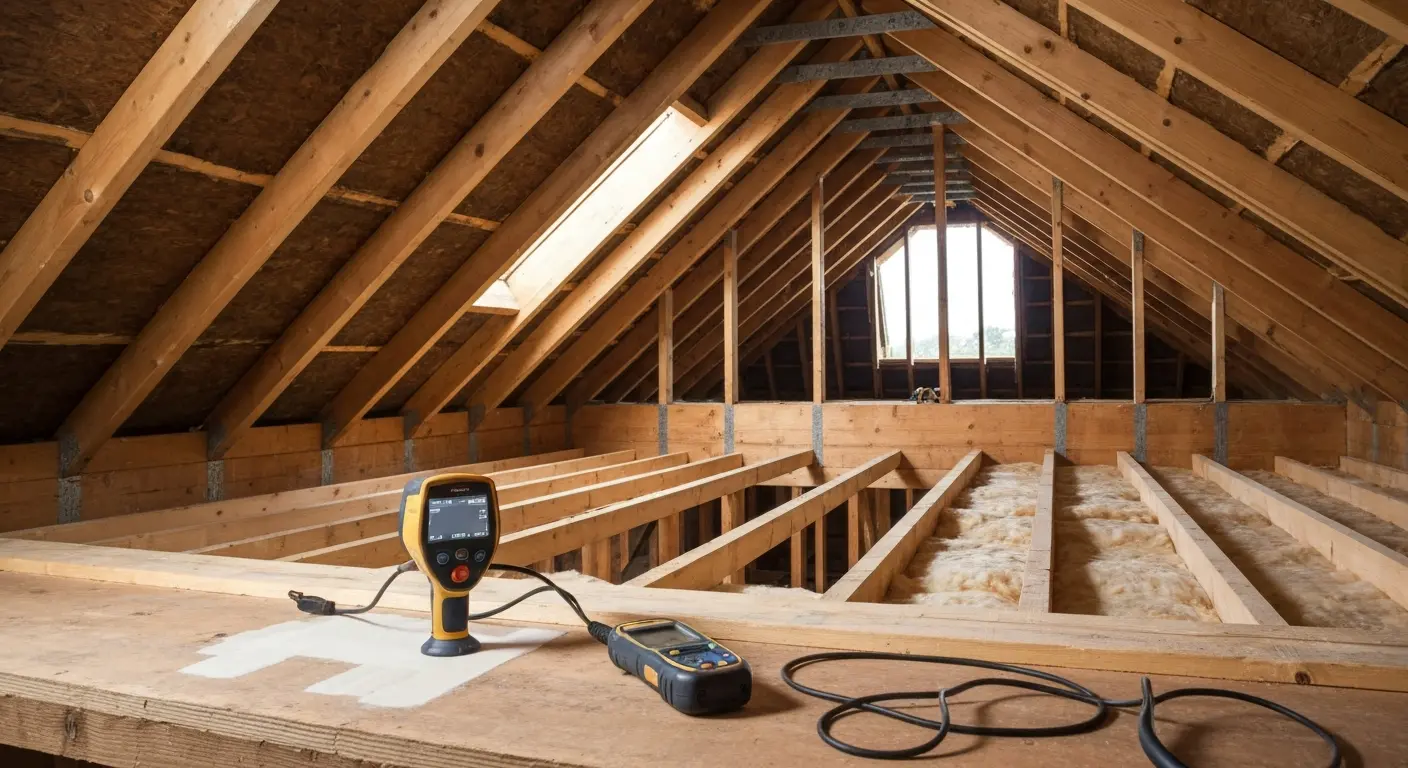 Roof leak water damage