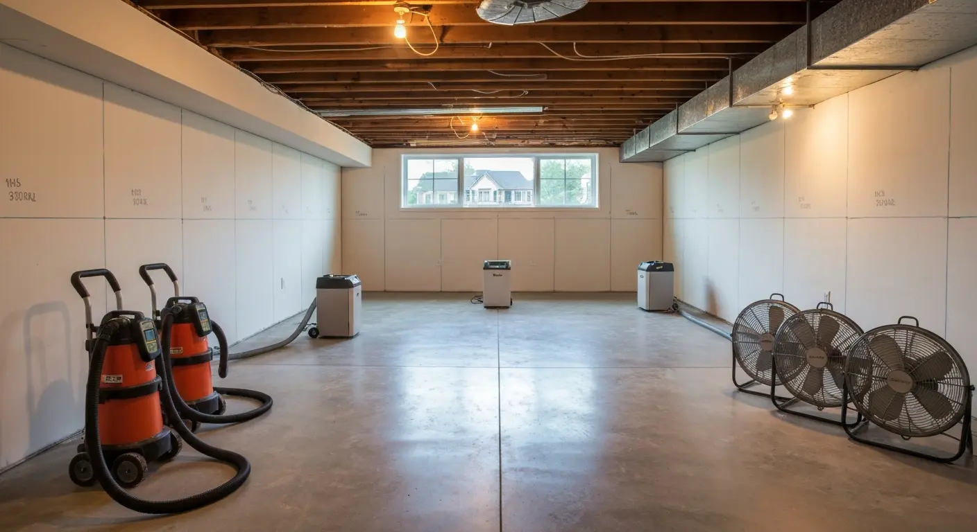 Basement flood cleanup