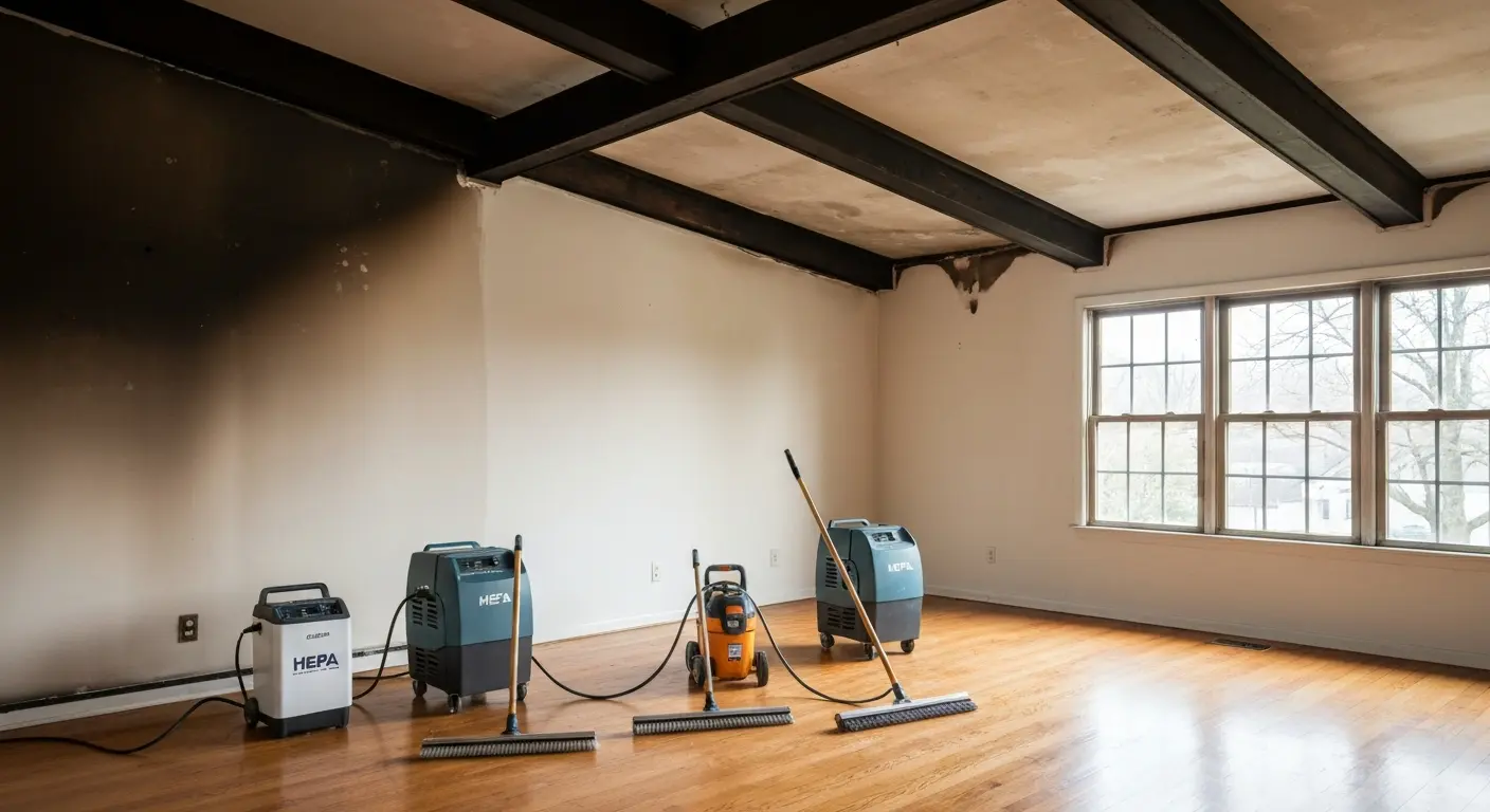Fire damage cleanup