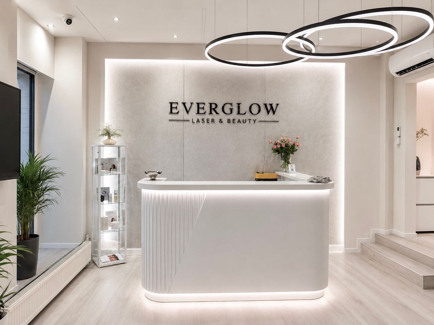 Az Everglow szalon belső tere