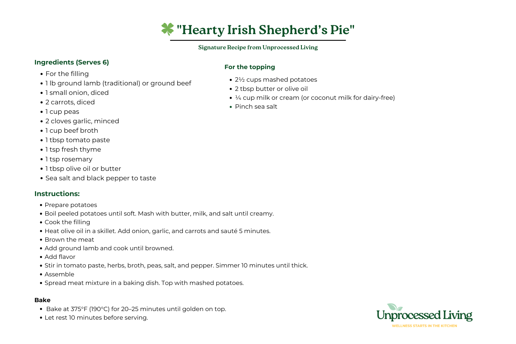 Sheperd's Pie Sheperd's Pie