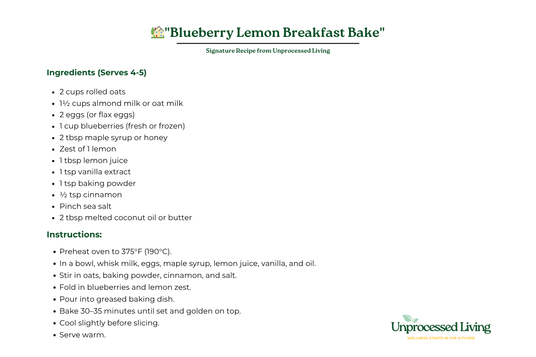 Blueberry Lemon Breakfast Bake Blueberry Lemon Breakfast Bake